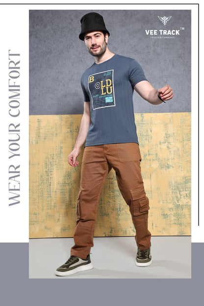 V2194 Vee Track Jacquard Lycra Mens Tshirts Manufacturer Ahmedabad