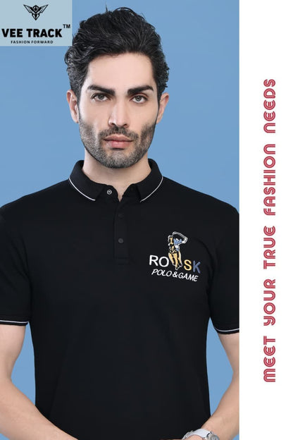 V2202 Vee Track Cotton Lycra Mens Tshirts Wholesale Rate