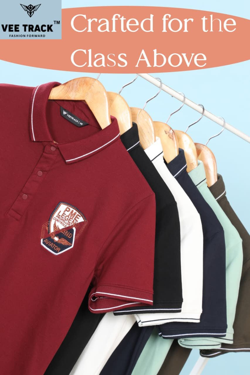 V2202 Vee Track Cotton Lycra Mens Tshirts Wholesale Rate