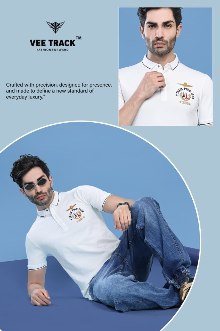 V2202 Vee Track Cotton Lycra Mens Tshirts Wholesale Rate