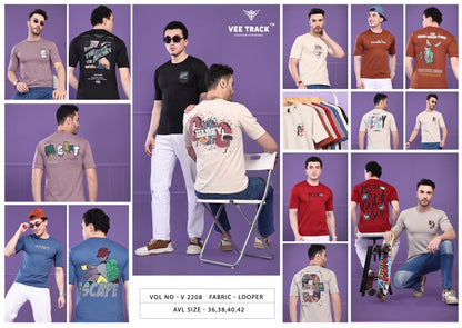 V2208 Vee Track Looper Mens Tshirts Wholesale Price