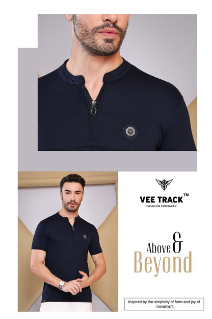 V2209 Vee Track Tencil Lycra Mens Tshirts Manufacturer Gujarat