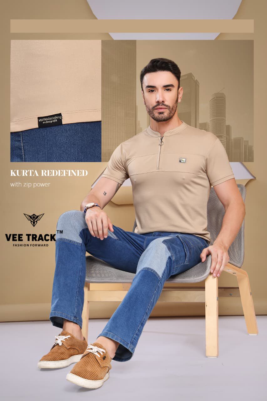 V2209 Vee Track Tencil Lycra Mens Tshirts Manufacturer Gujarat