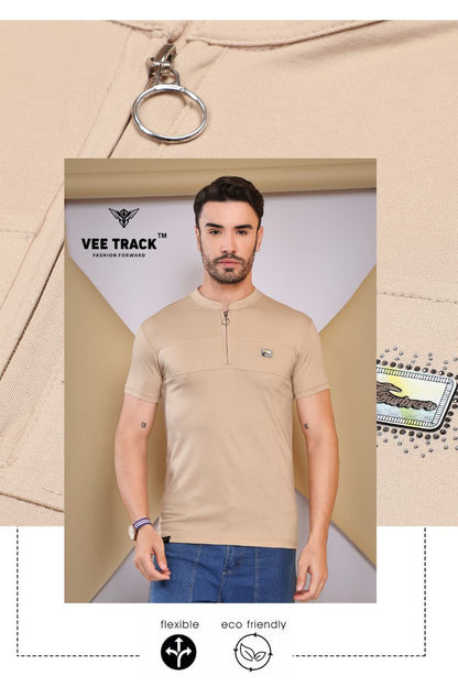 V2209 Vee Track Tencil Lycra Mens Tshirts Manufacturer Gujarat