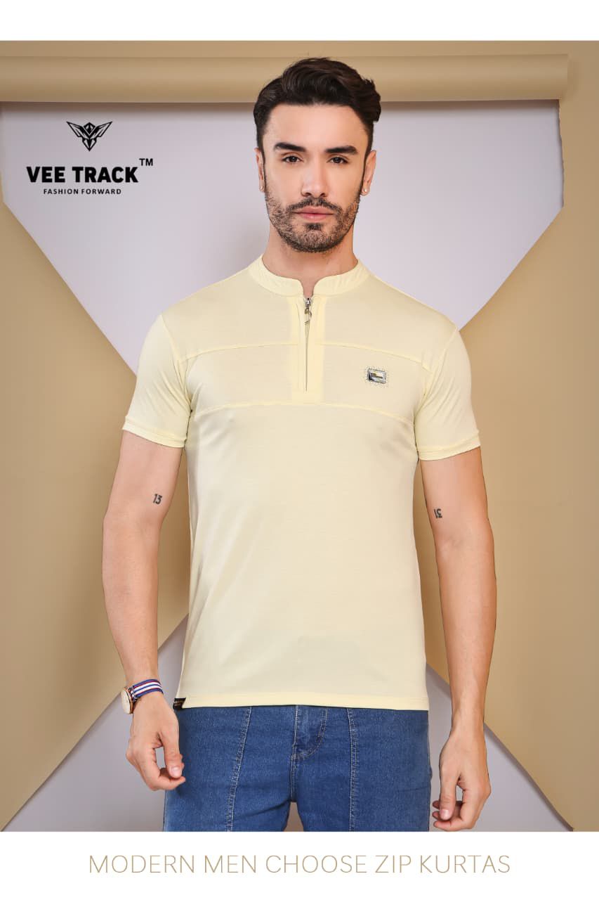 V2209 Vee Track Tencil Lycra Mens Tshirts Manufacturer Gujarat