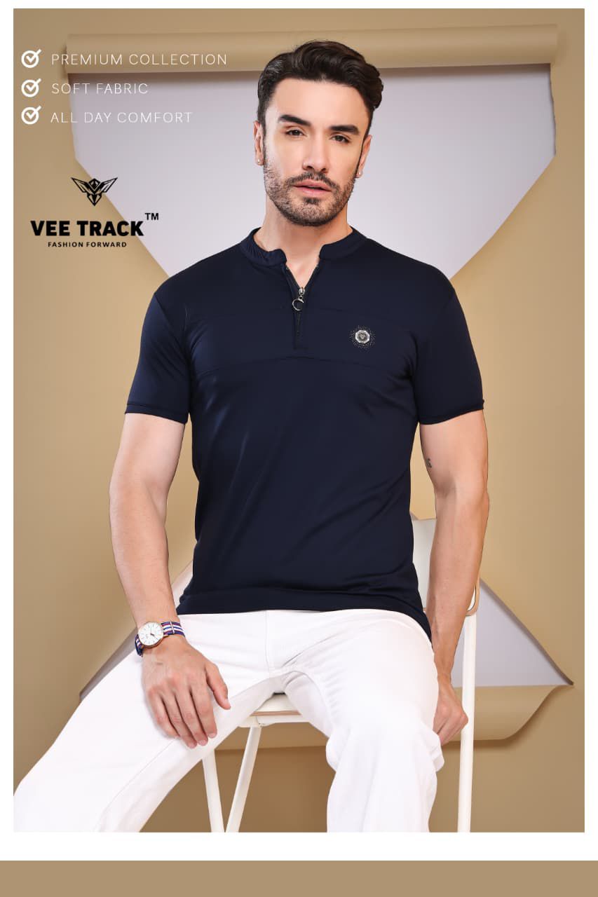 V2209 Vee Track Tencil Lycra Mens Tshirts Manufacturer Gujarat