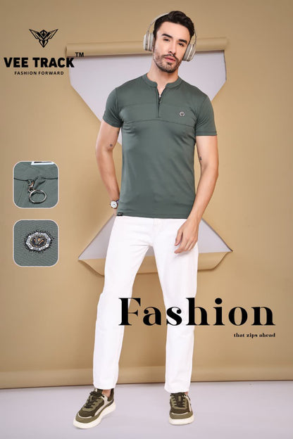 V2209 Vee Track Tencil Lycra Mens Tshirts Manufacturer Gujarat