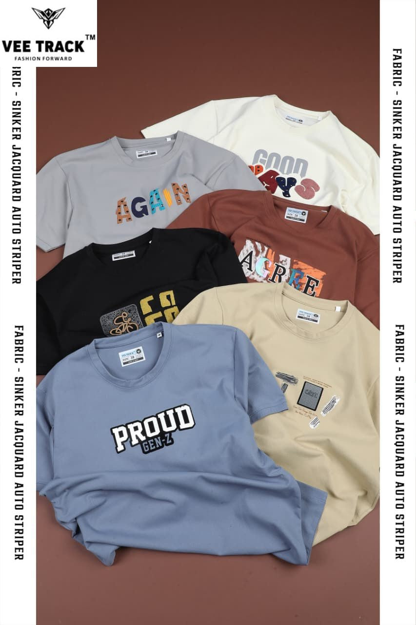 V2218 Vee Track Cotton Lycra Mens Tshirts Wholesale Price