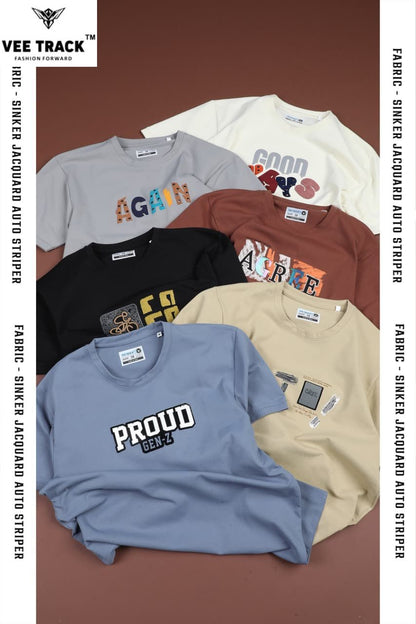 V2218 Vee Track Cotton Lycra Mens Tshirts Wholesale Price