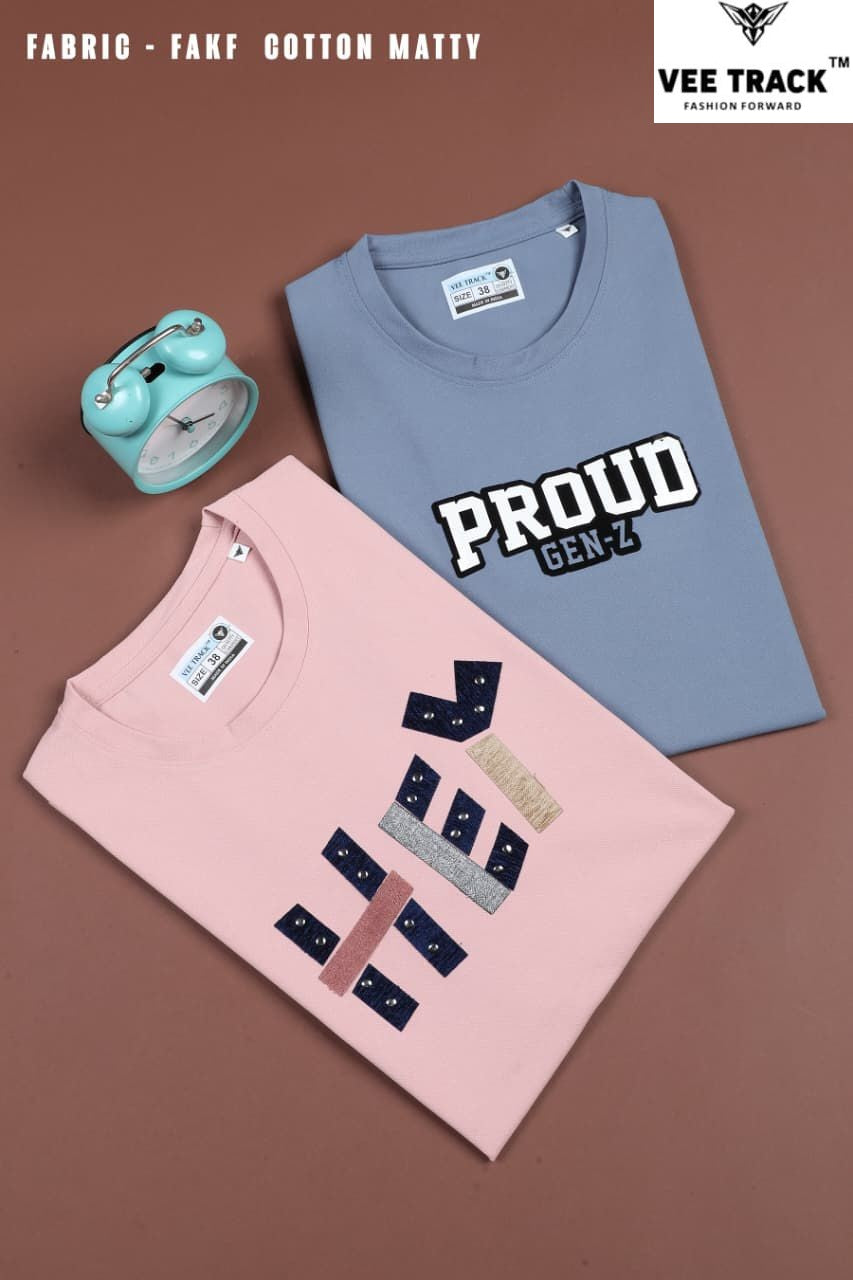 V2218 Vee Track Cotton Lycra Mens Tshirts Wholesale Price