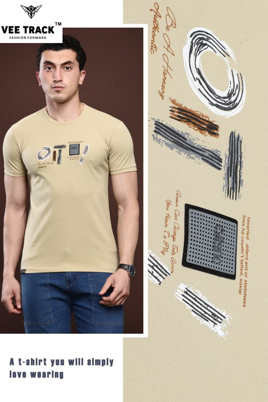 V2218 Vee Track Cotton Lycra Mens Tshirts Wholesale Price