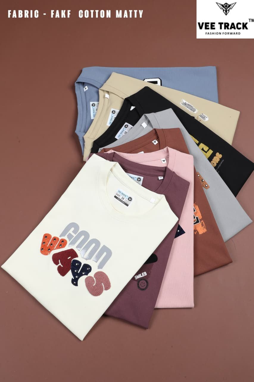 V2218 Vee Track Cotton Lycra Mens Tshirts Wholesale Price