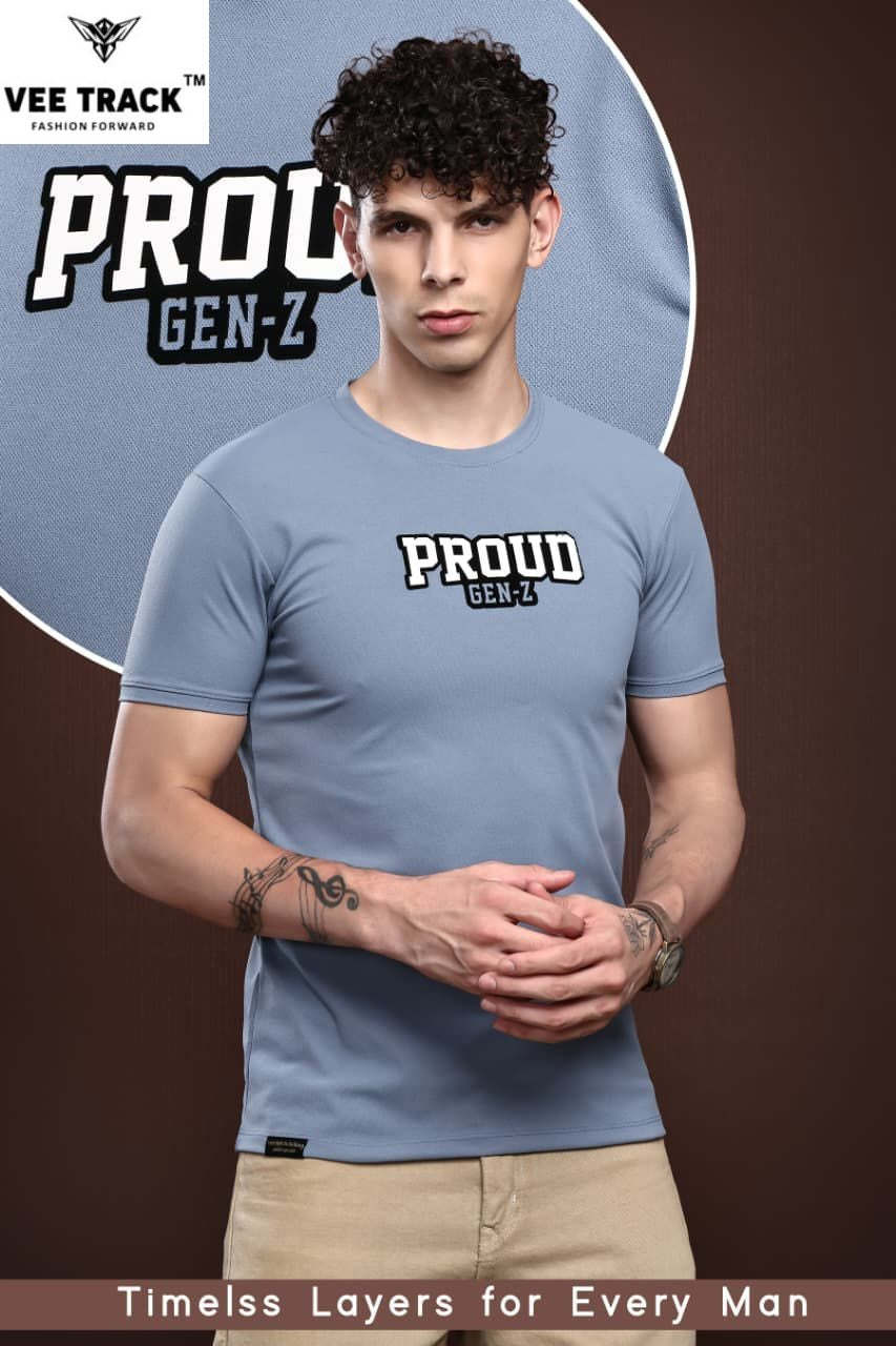 V2218 Vee Track Cotton Lycra Mens Tshirts Wholesale Price