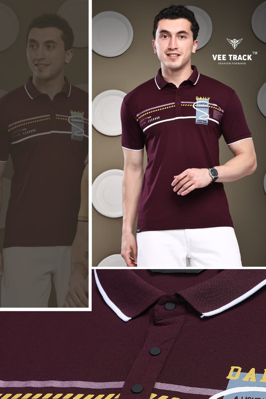 V2245 Vee Track Tencil Lycra Mens Tshirts Wholesale Price