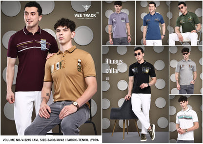 V2245 Vee Track Tencil Lycra Mens Tshirts Wholesale Price