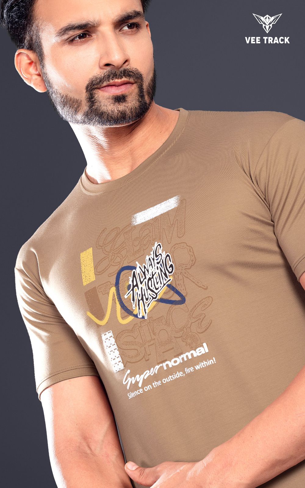 V2249 Vee Track Tencil Lycra Mens Tshirts Manufacturer India
