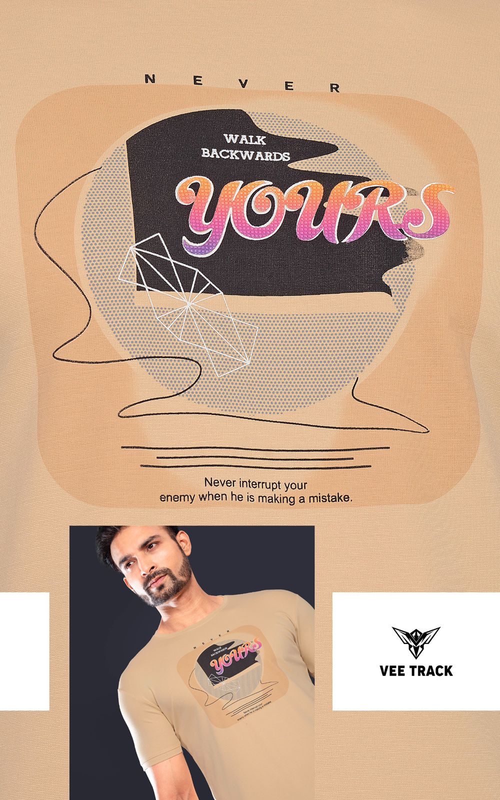 V2249 Vee Track Tencil Lycra Mens Tshirts Manufacturer India