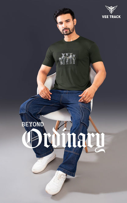 V2249 Vee Track Tencil Lycra Mens Tshirts Manufacturer India