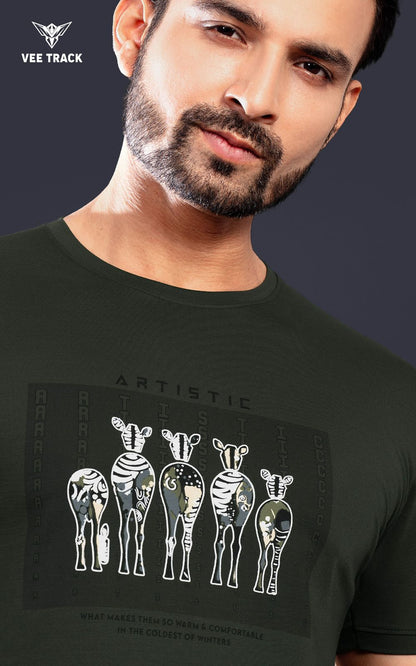 V2249 Vee Track Tencil Lycra Mens Tshirts Manufacturer India