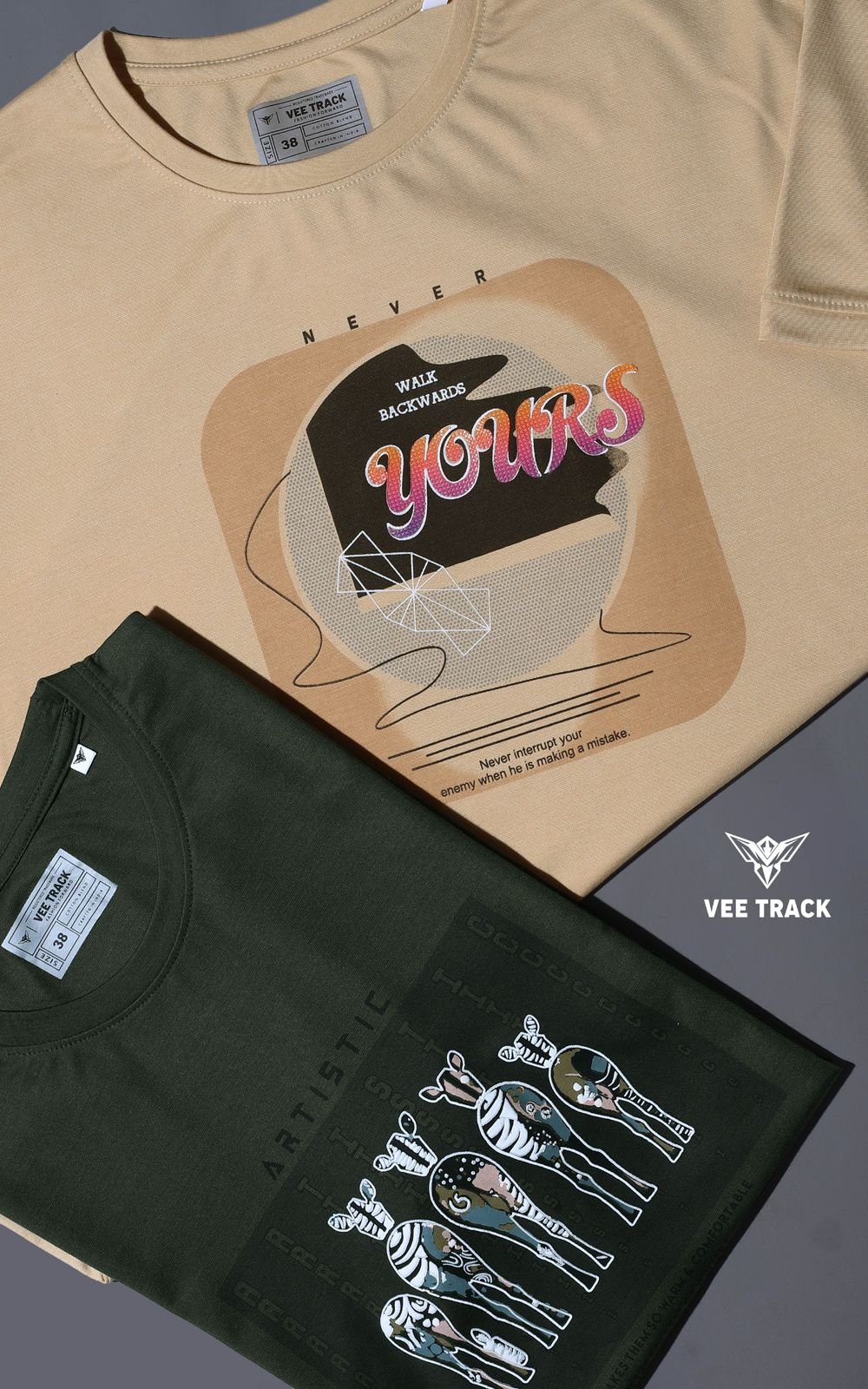 V2249 Vee Track Tencil Lycra Mens Tshirts Manufacturer India