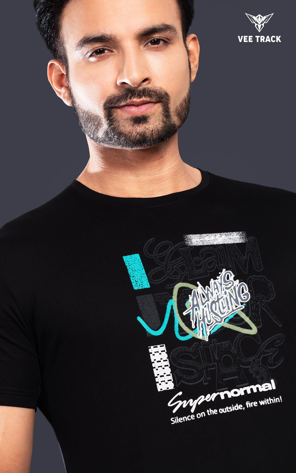 V2249 Vee Track Tencil Lycra Mens Tshirts Manufacturer India