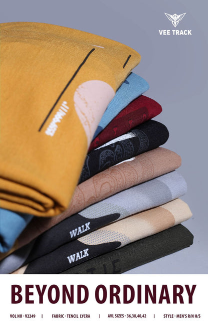 V2249 Vee Track Tencil Lycra Mens Tshirts Manufacturer India