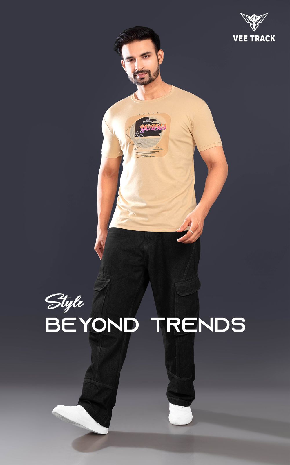 V2249 Vee Track Tencil Lycra Mens Tshirts Manufacturer India
