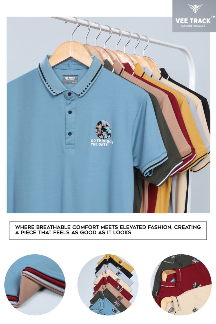 V2251 Vee Track Tencil Lycra Mens Tshirts Supplier Gujarat