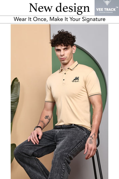 V2251 Vee Track Tencil Lycra Mens Tshirts Supplier Gujarat