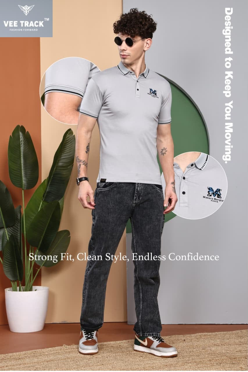 V2251 Vee Track Tencil Lycra Mens Tshirts Supplier Gujarat