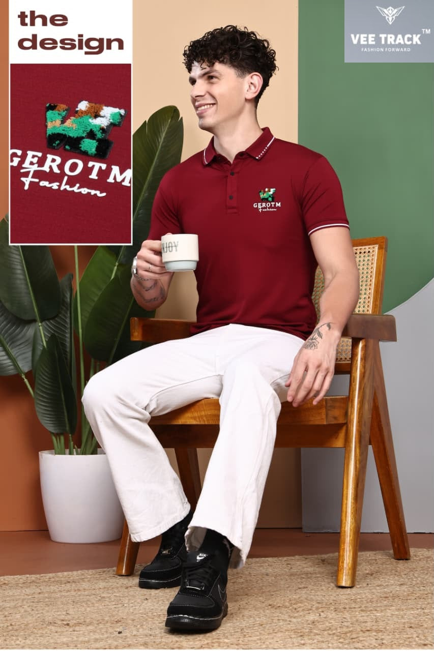 V2251 Vee Track Tencil Lycra Mens Tshirts Supplier Gujarat