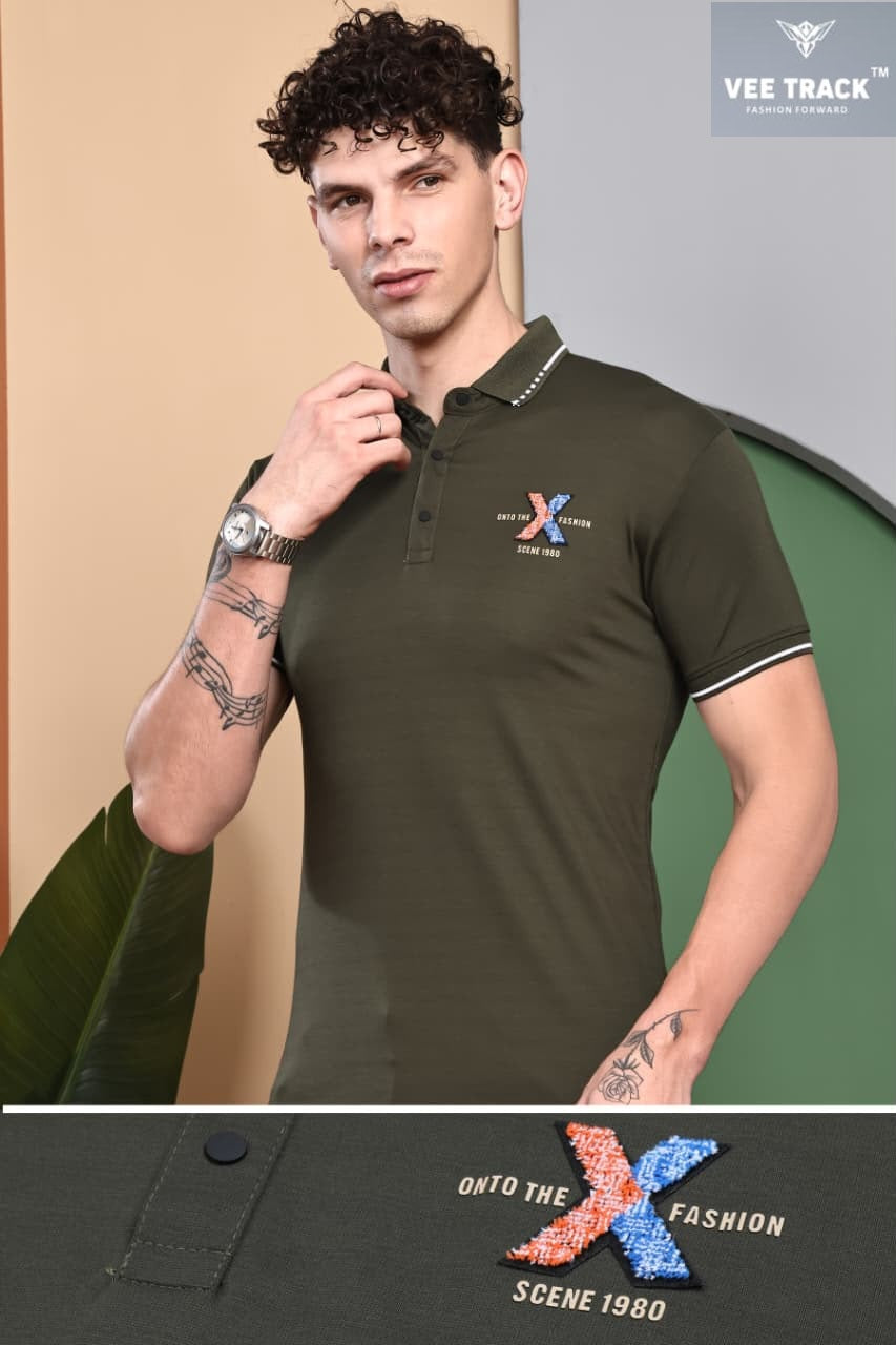 V2251 Vee Track Tencil Lycra Mens Tshirts Supplier Gujarat