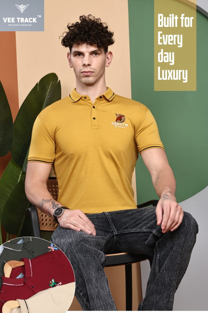 V2251 Vee Track Tencil Lycra Mens Tshirts Supplier Gujarat