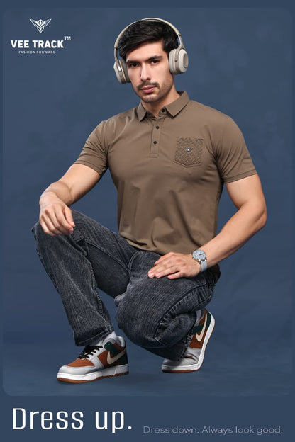 V2253 Vee Track Cotton Lycra Mens Tshirts Wholesaler Ahmedabad