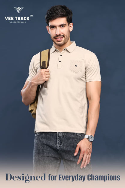 V2253 Vee Track Cotton Lycra Mens Tshirts Wholesaler Ahmedabad