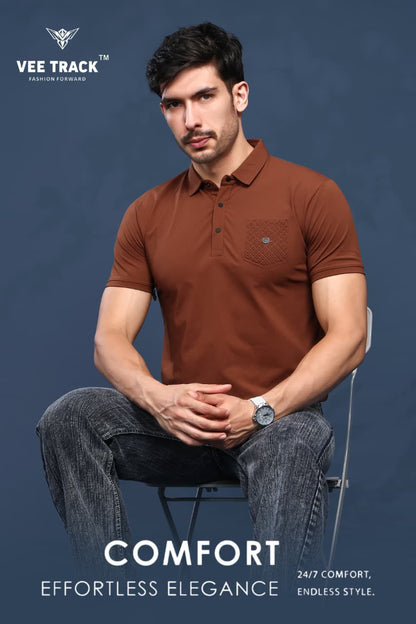 V2253 Vee Track Cotton Lycra Mens Tshirts Wholesaler Ahmedabad