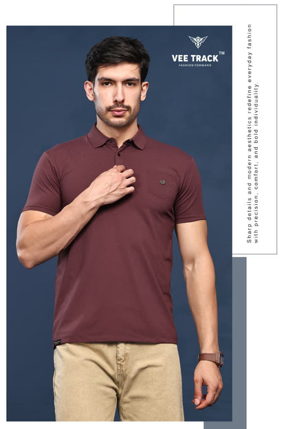V2253 Vee Track Cotton Lycra Mens Tshirts Wholesaler Ahmedabad