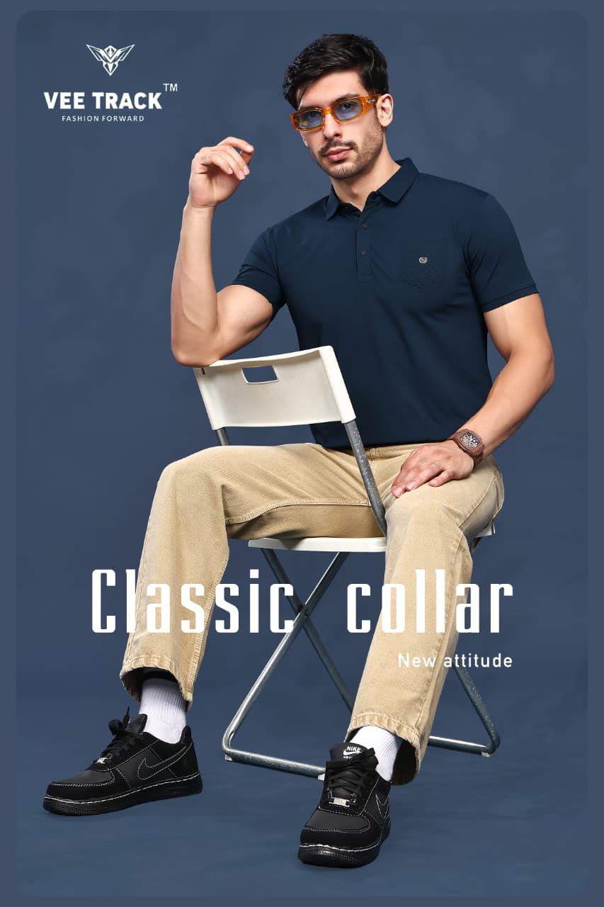 V2253 Vee Track Cotton Lycra Mens Tshirts Wholesaler Ahmedabad