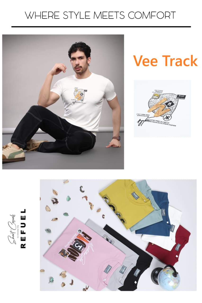 V2258 Tencil Vee Track Lycra Mens Tshirts Exporter Gujarat