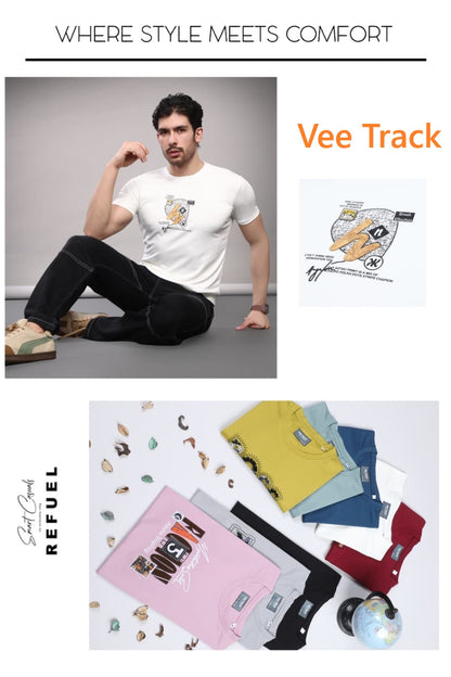 V2258 Tencil Vee Track Lycra Mens Tshirts Exporter Gujarat