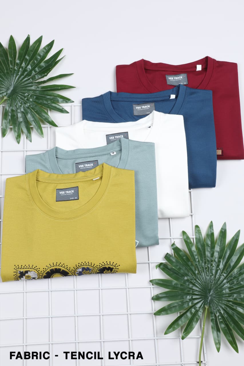 V2258 Tencil Vee Track Lycra Mens Tshirts Exporter Gujarat
