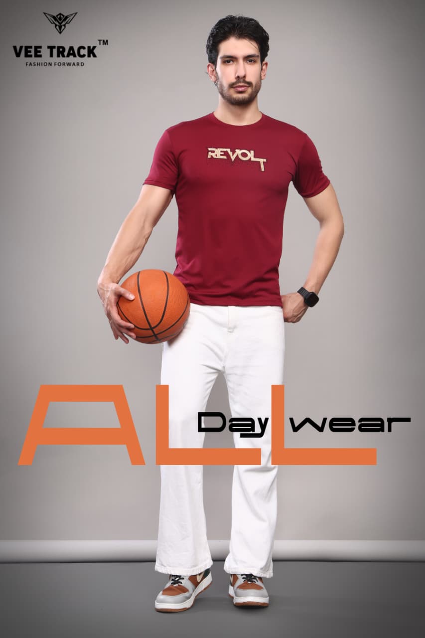 V2258 Tencil Vee Track Lycra Mens Tshirts Exporter Gujarat