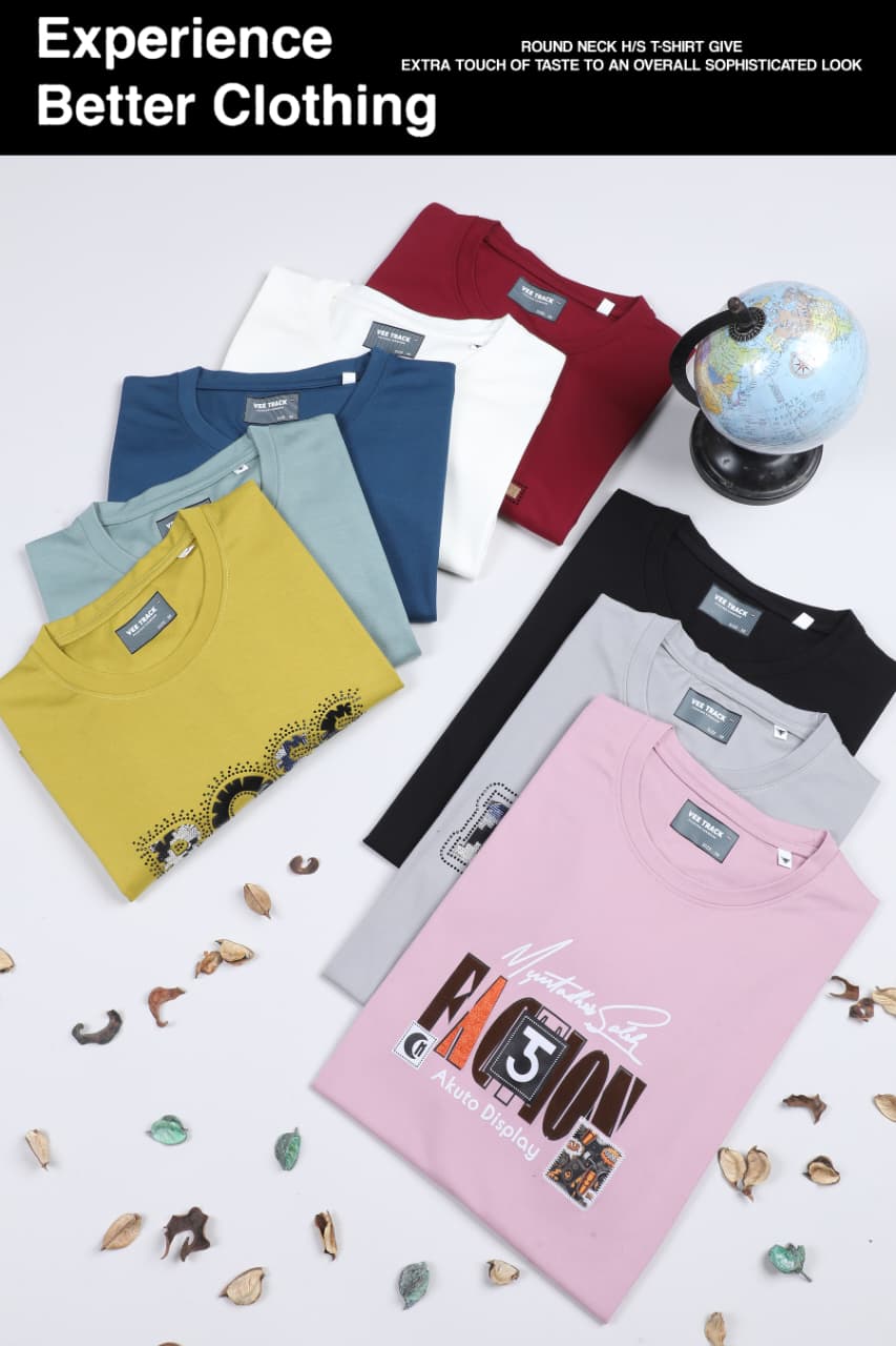 V2258 Tencil Vee Track Lycra Mens Tshirts Exporter Gujarat