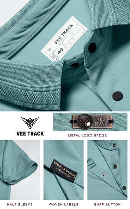 V2259 Metal Id Vee Track Tencil Lycra Mens Tshirts Wholesale