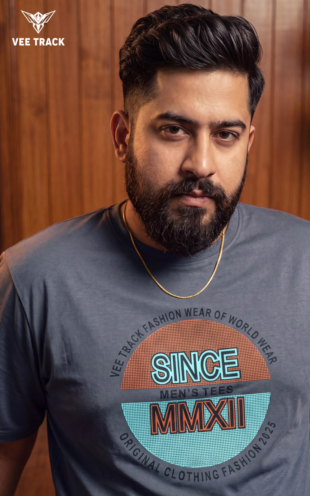 V2264 Plus Size Vee Track Tencil Mens Tshirts Manufacturer