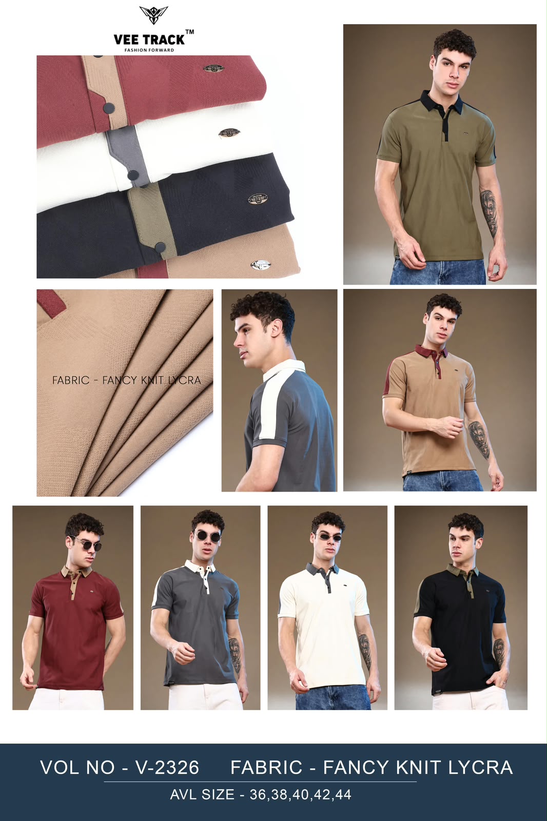 V 2326 Vee Track Imported Mens Tshirts Exporter Gujarat