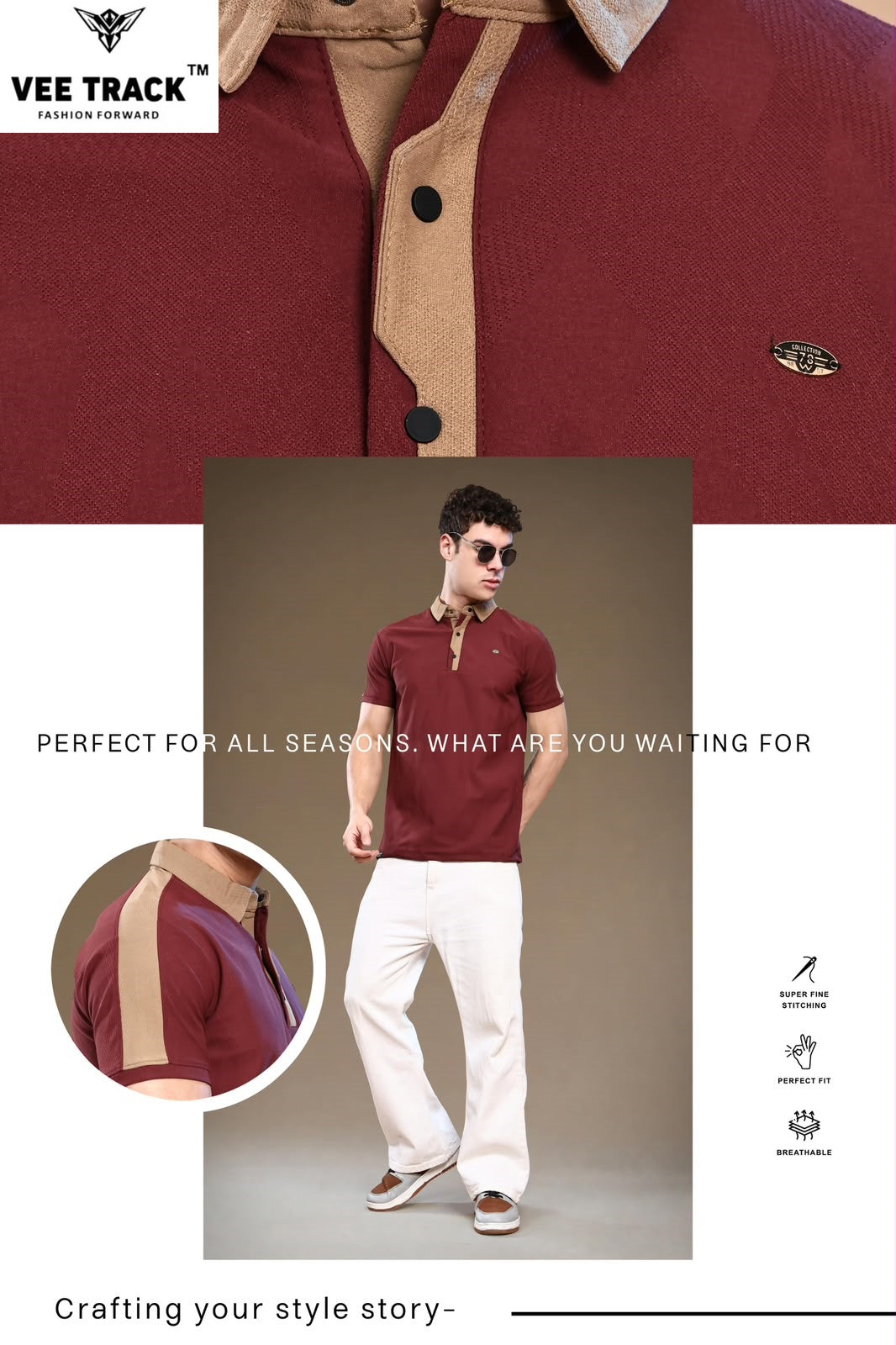 V 2326 Vee Track Imported Mens Tshirts Exporter Gujarat
