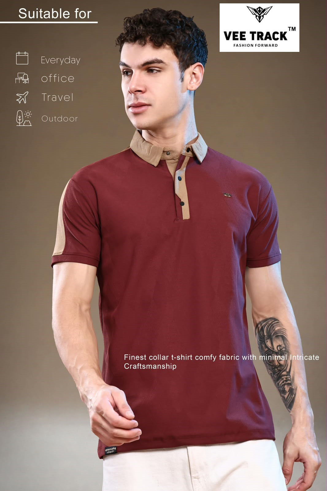 V 2326 Vee Track Imported Mens Tshirts Exporter Gujarat