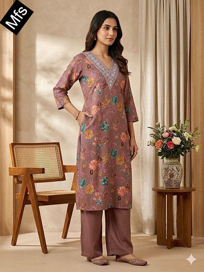 V Lace Neck 0307 Mfs Vatican Co Ord Set Wholesaler Gujarat
