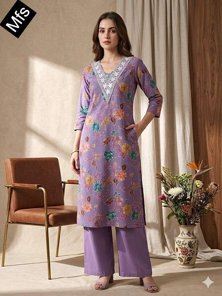 V Lace Neck 0307 Mfs Vatican Co Ord Set Wholesaler Gujarat